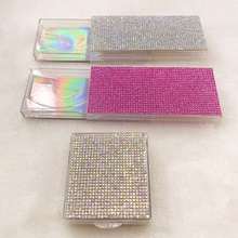 Hot Custom Glitter Rhinestone Eyelash Box for 3D 5D 25mm Mink Lashes Diamond Case 2024 - buy cheap