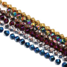 Contas de hematita de pedra natural facetada redonda multicolorida para fazer joias acessórios de colar e pulseira atacado 2024 - compre barato
