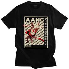 Men's Retro Art Avatar The Last Airbender Aang T Shirt Short Sleeved Cotton Tshirt Graphic T-shirt Anime Tee Loose Fit Clothes 2024 - buy cheap