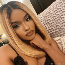 T4 27 Ombre Honey Blonde 13*4 Lace Front Human Hair Wigs For Women Human Hair Wig Brazilian Remy Short Bob Lace Front Wigs 150% 2024 - buy cheap