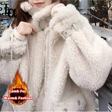 Luck A Women Autumn Winter Faux Lamb Fur Sheepskin Coat Genuine Granular Sheep Shearing Jacket Female Casual Warm Outerwear 2024 - buy cheap