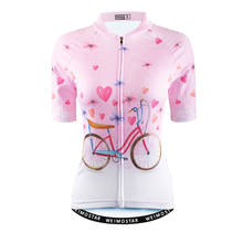 Weimostar Pink Cycling Jersey Women Summer Mountan Bike Clothing Breathable Bike Jersey Tops Racing Sport Bicycle Shirt Maillot 2024 - buy cheap