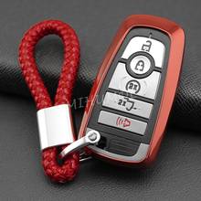 Funda inteligente para llave de coche, cubierta Fob para Ford Ecosport, Mustang, Edge, Explorer, Fusion, Ranger, F-150, F-250, TPU, color rojo suave 2024 - compra barato