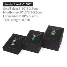 Conjunto de 3 peças de joias, suporte/colar, para mulheres, brincos, pulseira, mostruário, preto escovado 2024 - compre barato