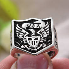 30% Silver Plated Retro Hip Hop Eagle Wings Men Ring Original Jewelry For Man Birthday Gift Hot Sell Never Fade 2024 - buy cheap
