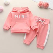 2020 Baby Girl Clothes Soprts 2Pcs Suit Long Sleeve Letter Print Pullover Hooded Hoodies Long Pants Set Tracksuits 2024 - buy cheap