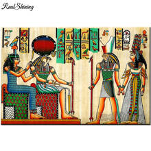 Картина для алмазной вышивки с изображением Древнего Египта 5d, полностью круглая квадратная стразы, египетские символы, мозаика для вышивки крестиком, Алмазная мозаика, T175 2024 - купить недорого