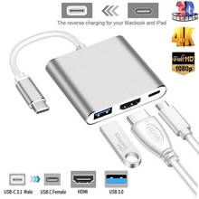 USB C to HDMI Usbc USB 3.0 Converter Adapter Type c to HDMI 3.1 USB 3.0 Tupe C Charging Cable For Macbook iPad Samsung Huawei 2024 - buy cheap