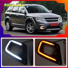 LED Daytime Running Light For Dodge Journey Fiat Freemont 2014 2015 2016 Yellow Turn Signal Relay DRL Fog Lamp Decoration 2024 - buy cheap