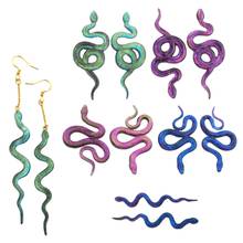 Snake Pendant Earring Resin Molds 6 Pair Serpent Shapes Dangle Earring Silicone Epoxy Resin Casting Molds Jewelry Making 2024 - buy cheap