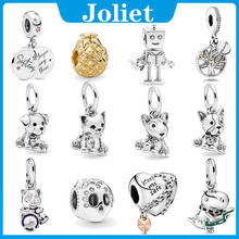 Cuentas colgantes de animales de dibujos animados de plata esterlina 925, compatibles con pulsera Pandora Original, regalo de joyería fina, venta al por mayor, novedad 2024 - compra barato