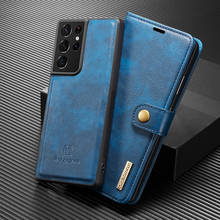 Роскошный кожаный чехол 2 в 1 для Galaxy Note20 S20 S21 Ultra S10 Note10 S9 Plus, Магнитный кошелек, флип-чехол для Samsung A50 A51 A71 2024 - купить недорого