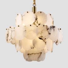 American Italian simple full copper marble living room chandelier dining room bedroom chandelier 2024 - buy cheap