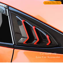 Cubierta de fibra de carbono para ventana trasera de coche Honda, accesorios de carrocería de fibra de carbono, triangular, para Honda Civic 10, años 2016 a 2020 2024 - compra barato