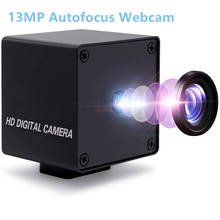 Webcam com autofoco de 13mp, câmera usb com capa para laptop, computador, desktop, 3840x2880, sony imx213 2024 - compre barato