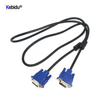 Kebidu cabo vga para vga, monitor de computador, 1 peça, 1.5m, com hdb15 macho para hdb15, conector macho para pc, adaptador de tv, conversor 2024 - compre barato