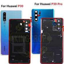 Оригинальный задний корпус для HUAWEI P30 Pro задняя крышка стеклянная батарея с объективом камеры Замена для Huawei P30 Задняя крышка батареи 2024 - купить недорого