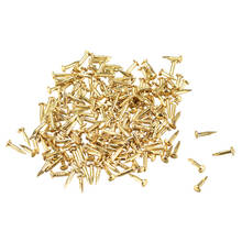 uxcell 300pcs Small Tiny Brass Nails 1x6mm for DIY Decorative Pictures Wooden Boxes Household Accessories 2024 - buy cheap