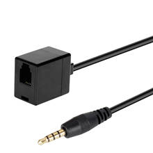 Free Shipping Female RJ9 jack to Smartphone male 3.5MM plug RJ9 headset for Nortel AVAYA 2410 4610 IP Phones 2024 - buy cheap