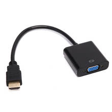 1080P HDMI Male To VGA Female Video Cable Cord Converter Adapter AUX For PC Laptop Tablet 2024 - buy cheap