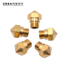 5pcs/lot MK10 Nozzle 0.2mm 0.3mm 0.4mm 0.6mm 0.8mm Copper M7 Threaded Part For Extrusion 1.75mm Filament Brass 3D Printers Parts 2024 - buy cheap