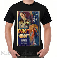 Funny print men t shirt women Tops tee Mummy - Boris Karloff Graphic T-Shirt O-neck Short Sleeve Casual tshirts 2024 - buy cheap