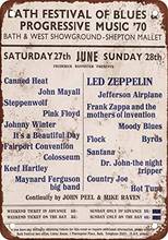 Жестяной знак, металлический жестяной знак 8x12 дюймов 1970, фестиваль ванной, Zeppelin Floyd Zappa, винтажный вид, Репродукция, украшение, железная живопись 2024 - купить недорого