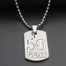 1 Stainless steel digital 50 cent necklace double-layer Chinese number 50 detachable English alphabet initials dollar jewelry 2024 - buy cheap