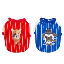 Striped Pet Dog Hoodie Sweater for Big Dogs French Bulldog Warm Vest Clothing Apparel 2024 - buy cheap