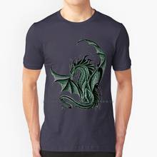 Green Dragon 100% Cotton T Shirt Dragon Dragons Taoism Martial Arts Traditional Tribal Philosophy 2024 - buy cheap