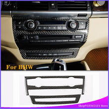 Soft Carbon Fiber Car Air Conditioning Volume Adjustment Frame Trim Stickers For BMW X5 E70 X6 E71 2008-2013 2024 - buy cheap