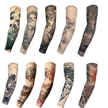 Mangas largas para deportes de ciclismo, calentadores de brazo con estampado de tatuaje 3D, protección UV, transpirable, secado rápido, 2 uds., novedad 2024 - compra barato