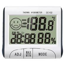 DC102 Mini LCD Digital Indoor Thermometer Hygrometer Temperature Humidity Meter Alarm Clock Desk With Magnetic Stand 2024 - buy cheap