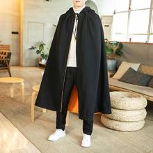 Traditional Chinese Clothing For Men Male Long Trench Coat Velvet Padded Cotton Winter Men Vintage Robe Chinese Cloak KK3065 2024 - buy cheap