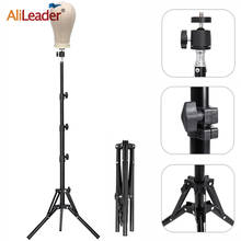 Alileader Hot Selling 152CM Black Mannequin Head Tripod Adjustable Tripod Wig Stand Wig Making Kit With Wig Storage 2024 - buy cheap