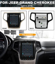 Вертикальный экран автомобильный GPS навигация для-JEEP Grand Cherokee 2014-2016 Автомобильный GPS мультимедийный плеер Tesla стиль 2024 - купить недорого