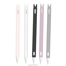 Cute Rabbit Ear Anti-scroll Soft Silicone Protective Sleeve Pouch Case Skin Nib Cover for Apple i-Pad Pro Pencil 2nd Ja27 21 2024 - buy cheap