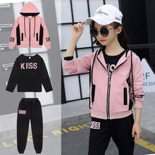 Clothing Set Girls Clothes Jacket letter Zipper Kids Hoodies Pants Kids Tracksuit For Girls Clothing Sets Sport Suit 2021 Spring 2024 - buy cheap
