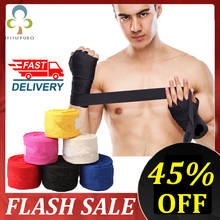 2pcs/pack 2.5m Cotton Bandage Boxing Wrist Bandage Hand Wrap Combat Kickboxing Muay Thai Handwraps Training Protect Gloves ZXH 2024 - buy cheap