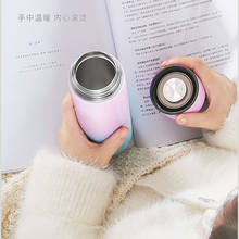 Garrafa térmica de aço inoxidável com visor, garrafa inteligente de água frascos térmicos café copo de natal 500ml 2024 - compre barato