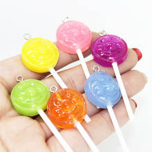 Yamily 8pcs/ Resin Minnie Carrot Lollipop Charms Pendant Keychain Earring Necklace DIY Fashion Jewelry Making Accessories 2024 - buy cheap