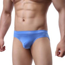 Men Underwear Briefs Ice Silk Qucik-Dry Sexy Men Briefs Breathable Mens Bugle Pouch Male Panties Underpants Low Rise Briefs 2024 - buy cheap