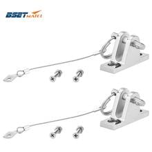 2PCS 90 Degree SS 316 Boat Bimini Top Deck Hinge with quick release pin and lanyard Marine Kayak Canoe Boat Cover Sprayhood 2024 - buy cheap