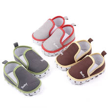 Обувь для маленьких мальчиков; парусиновая обувь для новорожденных; хлопковая обувь для мальчиков с мягкой подошвой; нескользящая прогулочная обувь для малышей; детские мокасины; F102 2024 - купить недорого