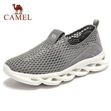 CAMEL Men Women Outdoor Shoes Slip On Casual Mesh Shoes Elastic Spring Summer Breathable Soft Outdoor Sport Walking Flat Shoes 2024 - buy cheap