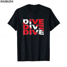 T-shirts roupas de marca de algodão fino ajuste impressão mergulho-mergulho-mergulhador camisa de bandeira camisa sbz5558 2024 - compre barato