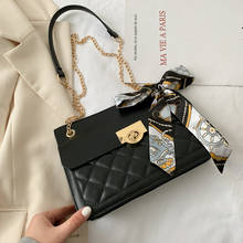 Брендовая дизайнерская женская сумка через плечо из искусственной кожи, модная сумка с бантом, маленькая сумка через плечо с клапаном 2024 - купить недорого
