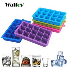 Molde de silicone para cubos de gelo walfos, forma quadrada macia para gelo, 1 peça 2024 - compre barato