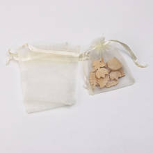 Doreenbeads sacos de joias de organza sacos de joias retângulo amarelo claro bolsa para joias (espaço utilizável: 7x7cm) 9cm x 7cm, 5 peças 2024 - compre barato