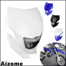 Универсальная мотоциклетная Налобная маска для Yamaha Suzuki Honda DRZ XR CRF XT EXC MX YZ WR YZF WRF Dirt Bike фара обтекатель 2024 - купить недорого